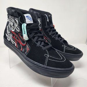 Vans Skateboard Shoes 12 Black Black SK8-Hi Comfy Cush Ignition Hi Top Sneakers